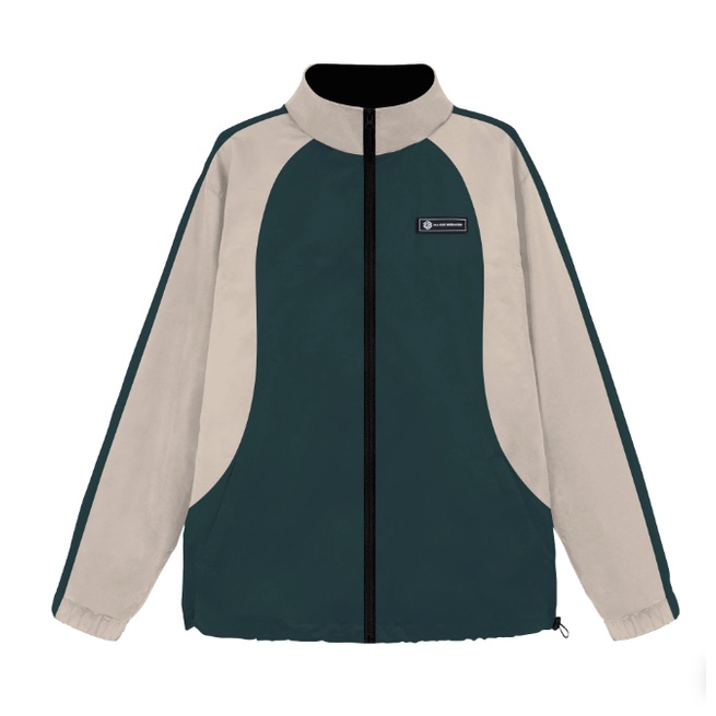 Áo Khoác Jacket Dù Unisex Form Rộng Local Brand iGB Basic Màu Xanh Be