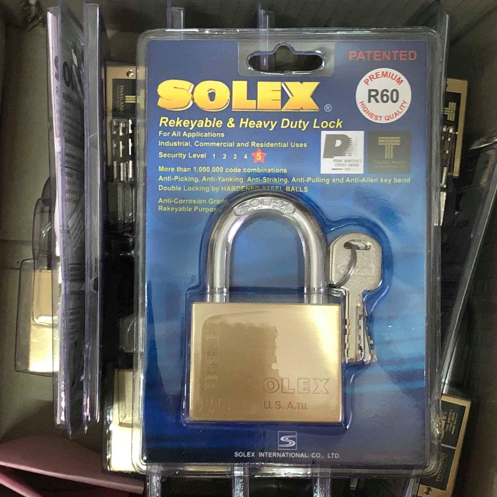 Khoá Solex Premium R60 (vàng đồng) hàng Thái Lan chính hãng