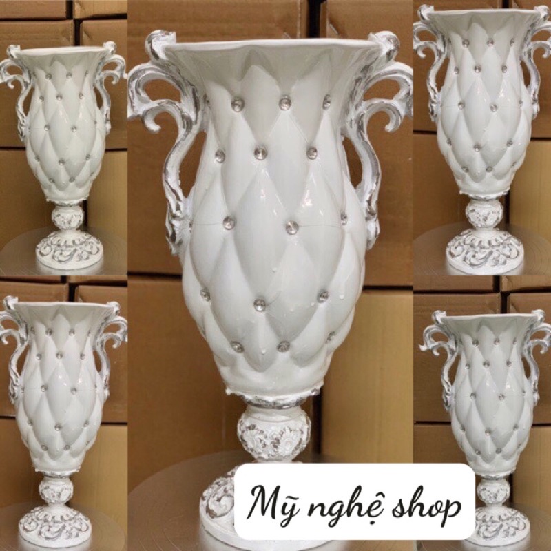 Bình hoa composite,Mỹ nghệ shop, decor, trang trí, quà tặng sinh nhật, tân gia, bình hoa giả, cao cấp mã trám 3