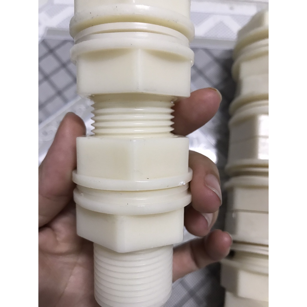 Ốc siết bồn, Ép phi nhựa PVC cao cấp LOẠI 1 PHI 21,27,34,42,49,60- BH 12 tháng