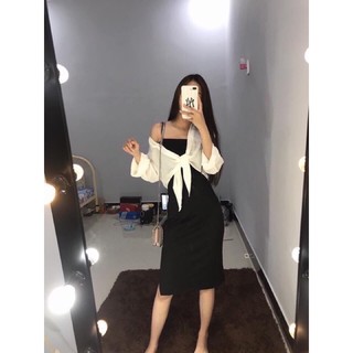 ÁO SƠ MI CỘT DÂY PHỐI KHOÁC