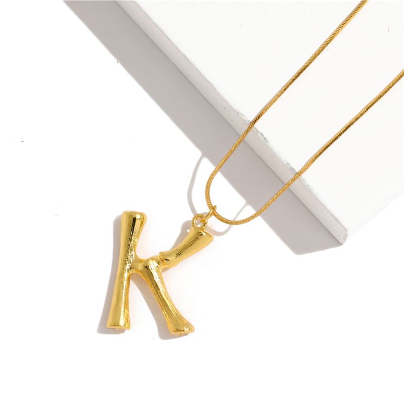 Vòng Cổ Choker Bằng Hợp Kim Mặt Chữ Cái Và Cây Tre Thời Trang Cho Nữ