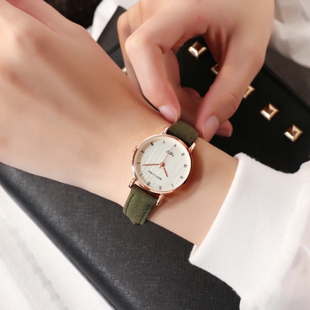 Đồng hồ nữ MSTIANQ dây da lộn 5 màu siêu xinh | BigBuy360 - bigbuy360.vn