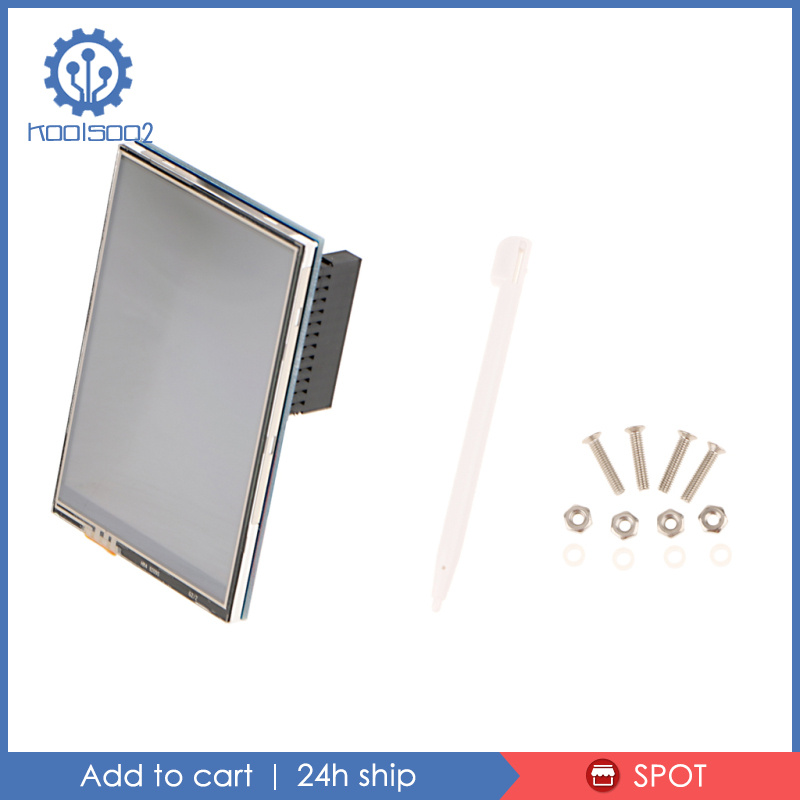 [KOOLSOO2]3.5 Inch LCD Touch Screen with Transparent Case for Raspberry Pi 3 Model B