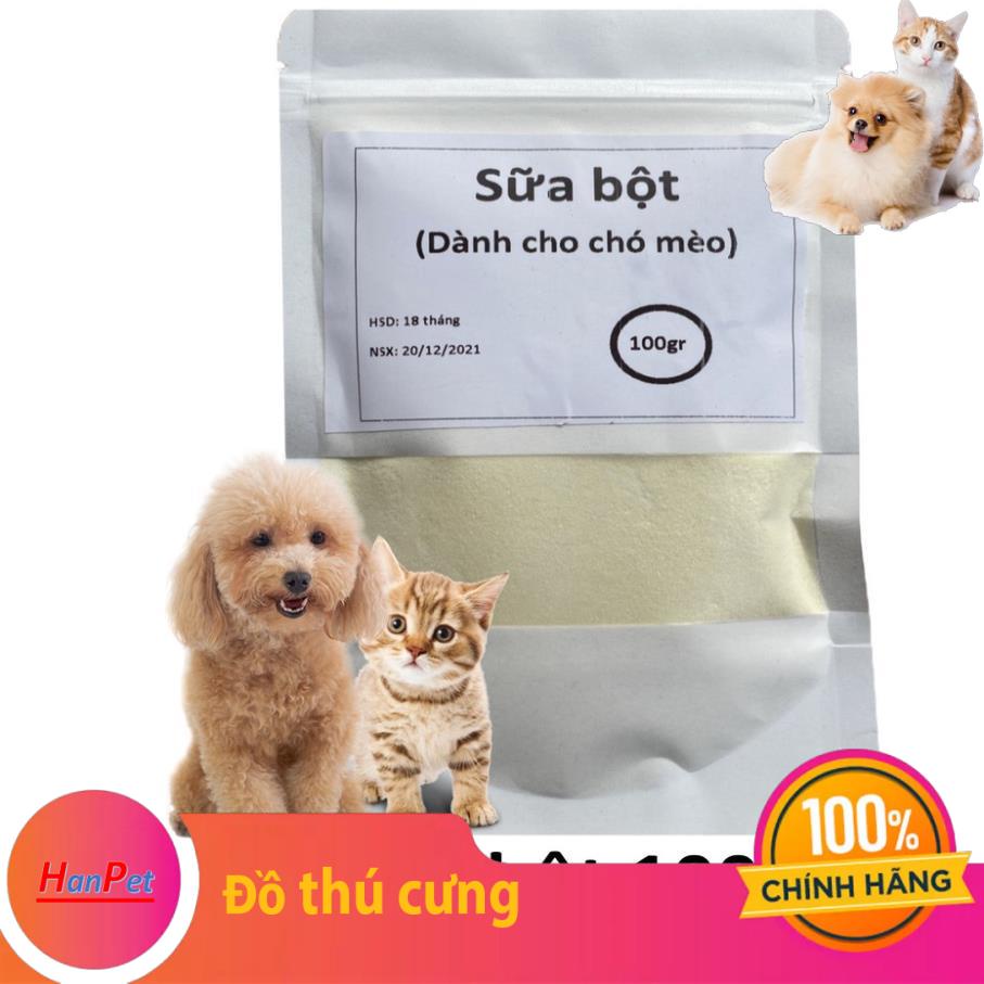 Sữa bột 100gr Sữa cho chó mèo dạng bột (Bio milk new)