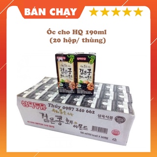 Sữa óc chó hạnh nhân đậu đen Hàn Quốc (Thùng 24 hộp x 190ml) sahmyook