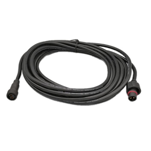 Dây nối dài 5M cho đèn Năng Lượng Mặt Trời - Dây to loại tốt - Loại cắm 2 lỗ - Ren gài khóa chắc chắn - Kín nước