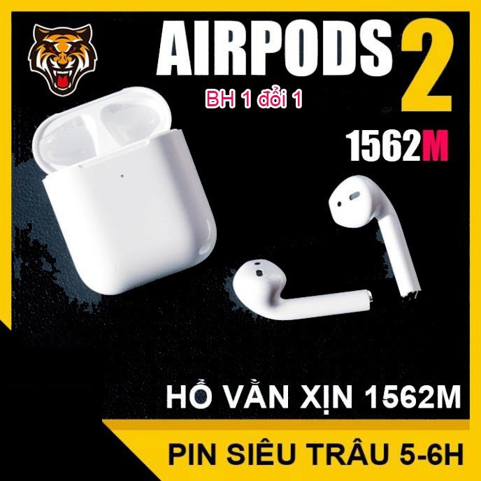 [HỔ VẰN 1562M] Tai Nghe Bluetooth Airpods 2 Đôi Tên Định Vi Phiên Bản Dùng Cả IOS &amp; Android