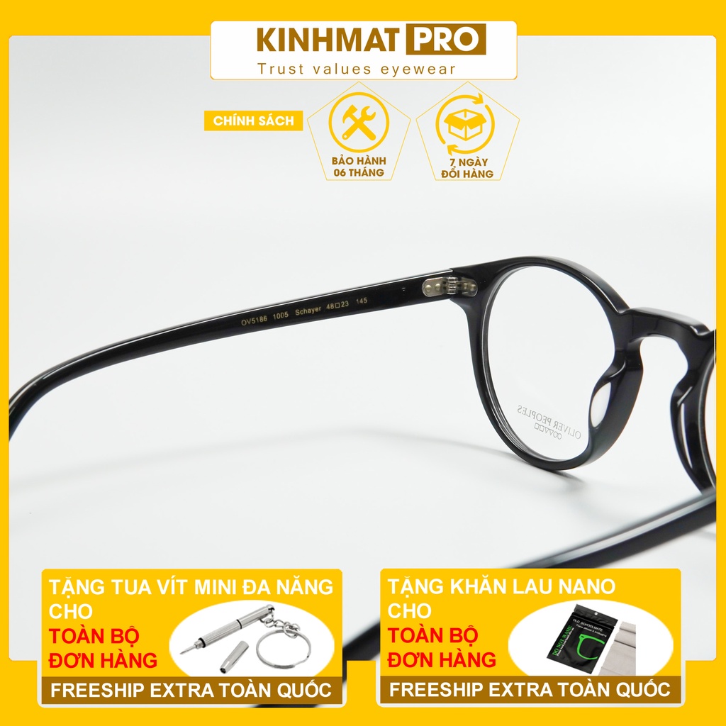 Gọng kính Oliver Peoples OV5186 nhựa Acetate cốt hợp kim cao cấp Kính mắt Pro