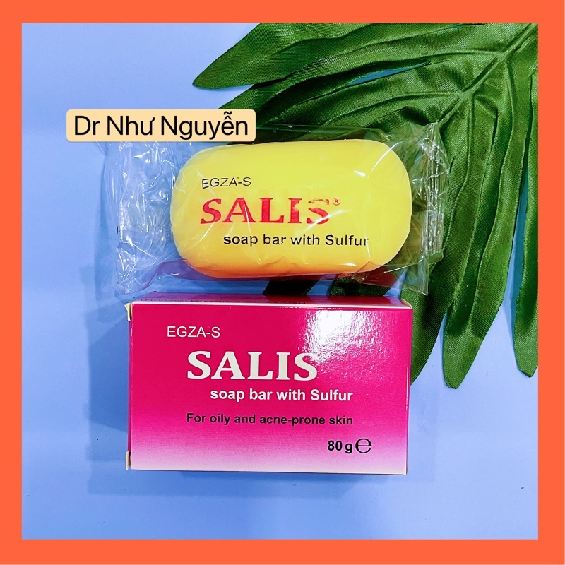 xà phòng y khoa Salis Soap Bar với thành phần chính sulfur 10% và salicylis acid 2%