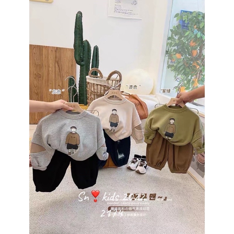 Sét bộ da cá qc cá tính cho bé trai từ 8-19kg🌸