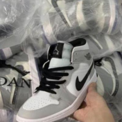 [Siêu Hot ]  Giày sneaker Jordan 1 grey/white đủ size nam nữ. Giày Jd1 xám cao | BigBuy360 - bigbuy360.vn