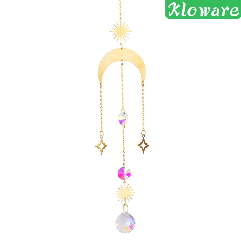 Chuông Gió Pha Lê Hình Học Màu Cầu Vồng Trang Trí Cửa Sổ / Tiệc Cưới