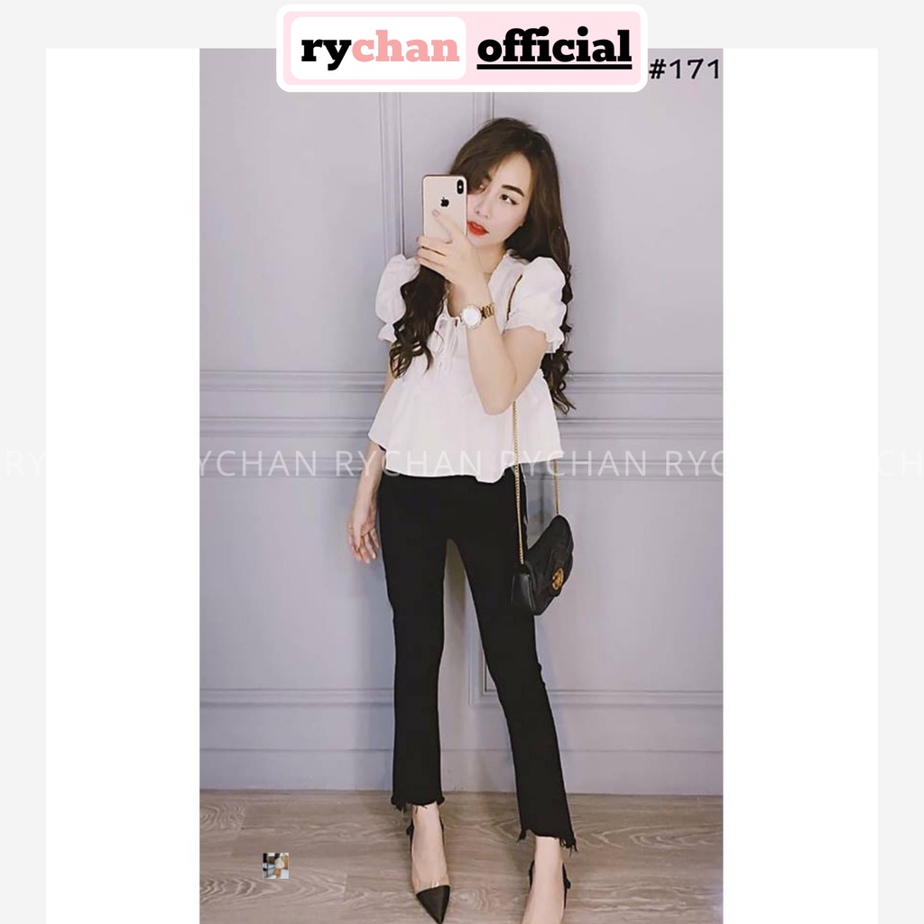 AK548 - Áo Kiểu Babydoll Peplum Đáng Yêu