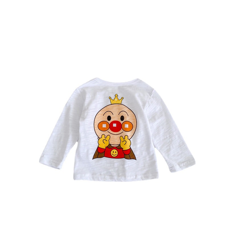 Áo Sơ Mi Cotton Tay Dài Kiểu Hoạt Hình Xinh Xắn Đáng Yêu Cho Bé 0-3 Tuổi