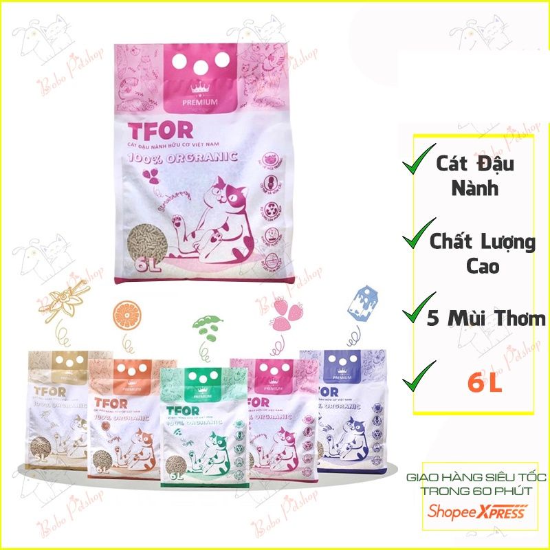 Cát Đậu Nành Hữu Cơ Tfor Việt Nam cát vệ sinh chuồng trại chó mèo