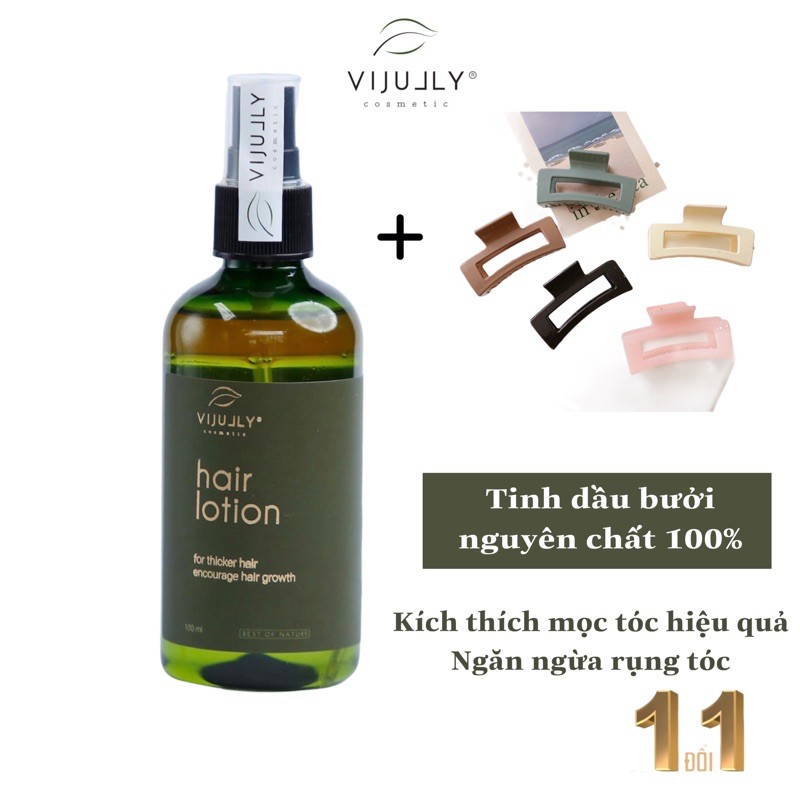 Tinh dầu bưởi VI JULLY dầu dưỡng tóc chính hãng, kích thích mọc tóc dày và dài, ngăn ngừa rụng tóc 100ml