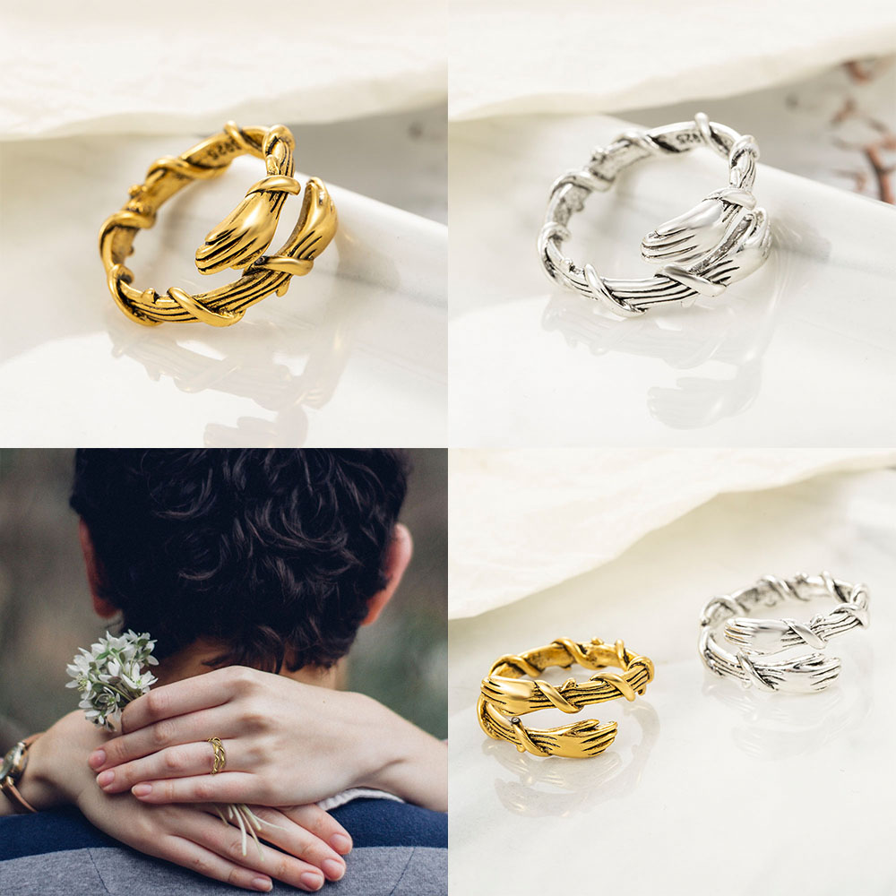 Nhẫn Đeo Tay Kim Loại Tạo Hình Bàn Tay Sáng Tạo