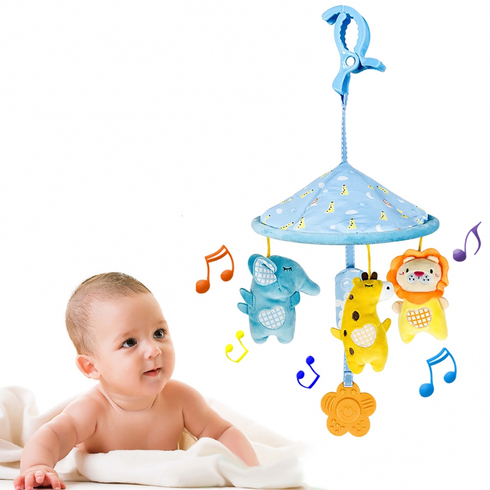 Đồ Chơi Nhồi Bông Treo Xe Đẩy Chủ Đề Động Vật Cho Bé 0-6 Tháng Tuổi