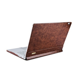 Ốp da Surface Book 13.5 inch ICARER Coffee – Oil Wax Vintage Genuine Leather Detachable Folio Case