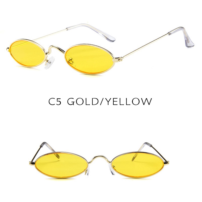 Kính mát hình bầu dục nhỏ Ulzzang Hàn Quốc bảo vệ chống tia UV400 Unisex