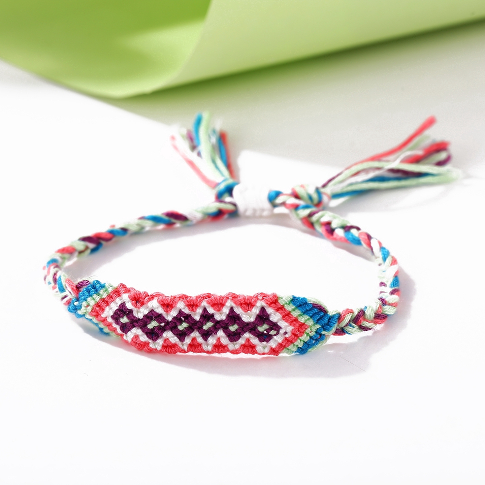 Vòng Tay Dây Cotton Thắt Nút Nhiều Màu Thời Trang Bohemian Cho Nữ | BigBuy360 - bigbuy360.vn