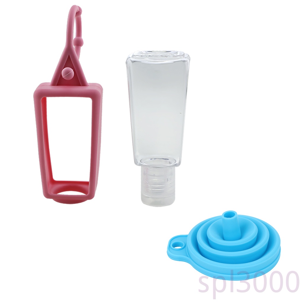 Bình Đựng Gel Rửa Tay Kèm Phễu Màu Sắc Ngẫu Nhiên Tiện Dụng Mang Theo Du Lịch Cắm Trại