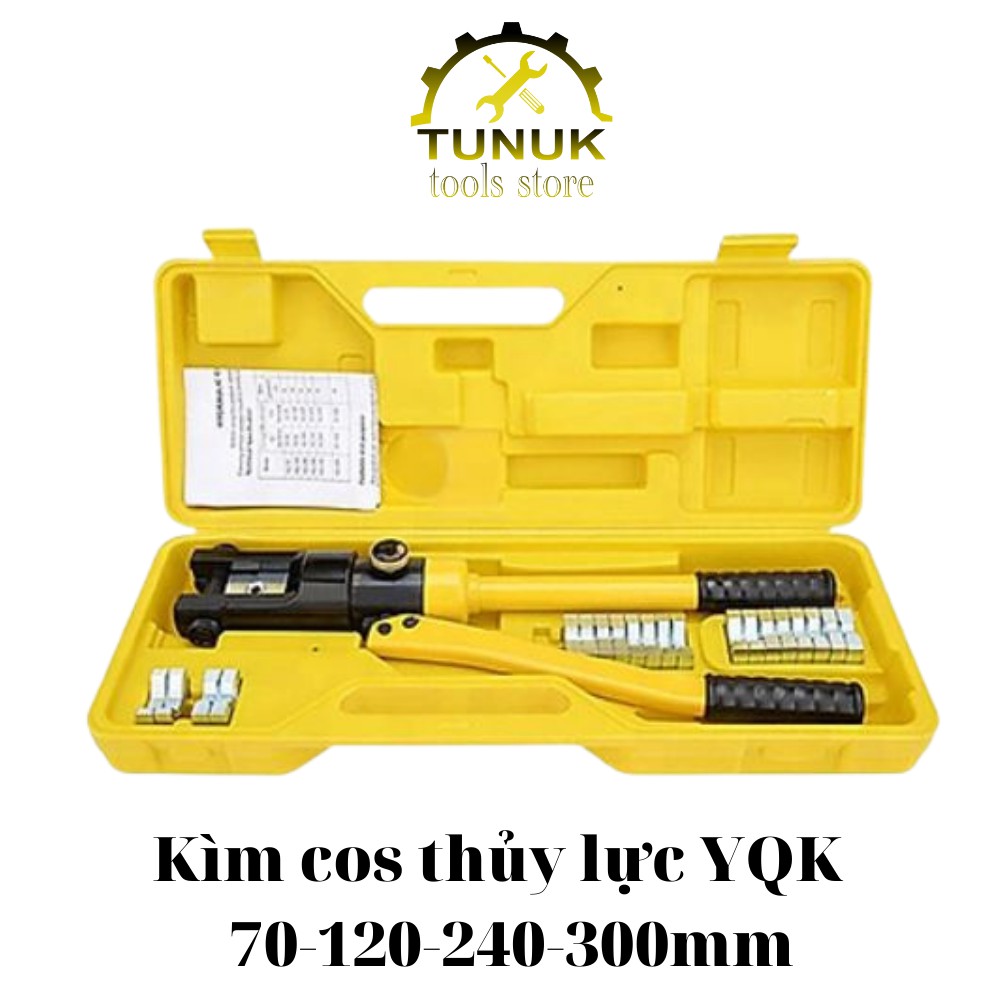 Kìm Bấm Đầu Cos Thủy Lực YQK TUNUK,  kiềm ép cos 70 -120 - 240 - 300mm, bấm đầu cuối dây điện, cáp