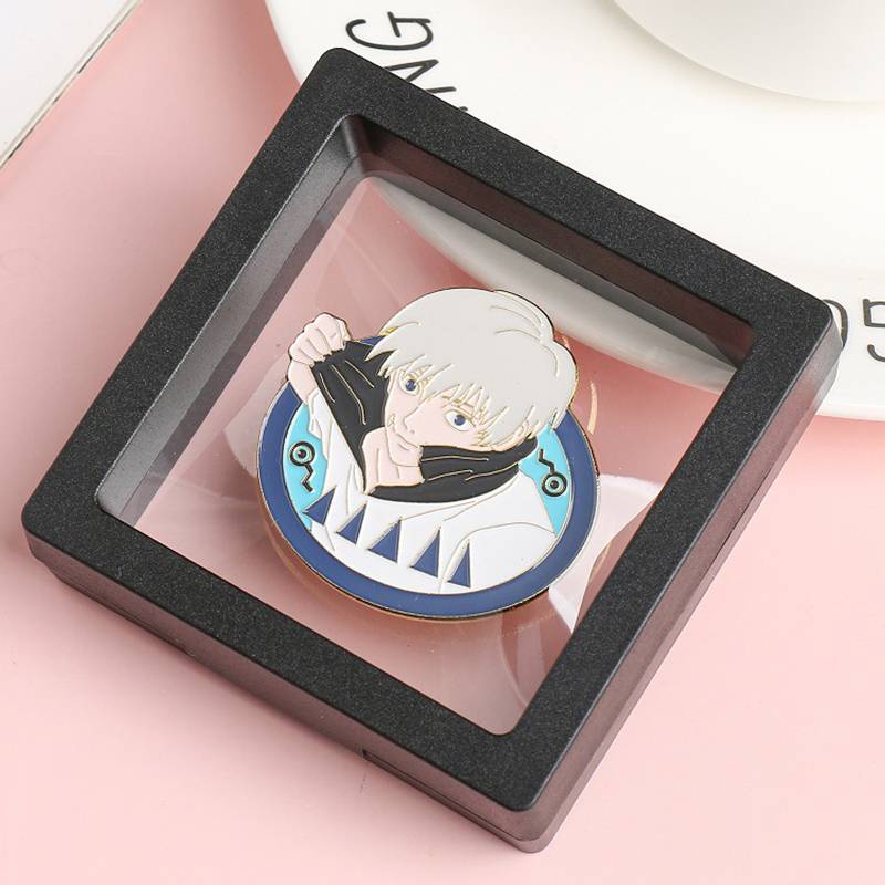Pin cài áo manga anime Jujutsu Kaisen hình chibi dễ thương tặng kèm khung trưng bày - GC449