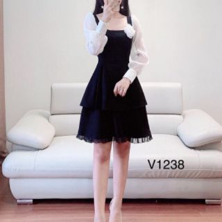 Váy cổ vuông 2 tầng 0.4