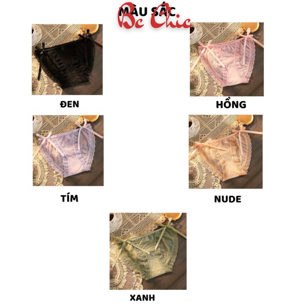 Quần Lót Nữ , Quần Lót Ren Sexy thiết kế dây buộc thoáng mát MÃ Q305 BC_CHIC LINGERIE