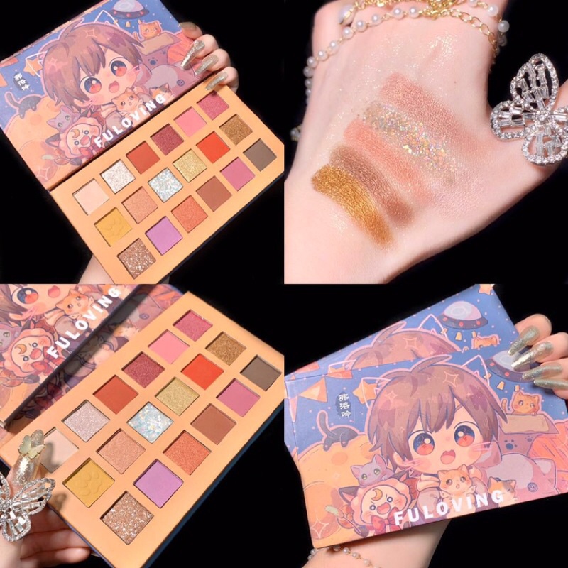 Bảng phấn mắt 18 ô FULOVING hoạt hình mịn đẹp