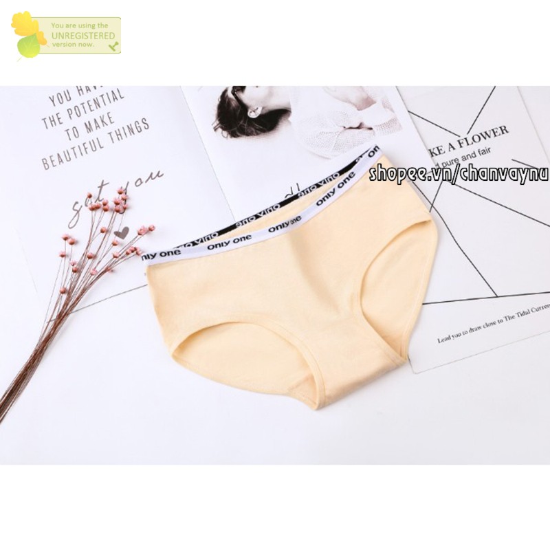 Quần lót nữ cotton kháng khuẩn mẫu 2 (lưng chữ) freeszie màu tím, da, hồng, cam BSQA | BigBuy360 - bigbuy360.vn