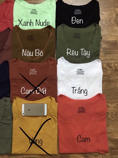 Áo phông cotton giấy cổ tim | BigBuy360 - bigbuy360.vn