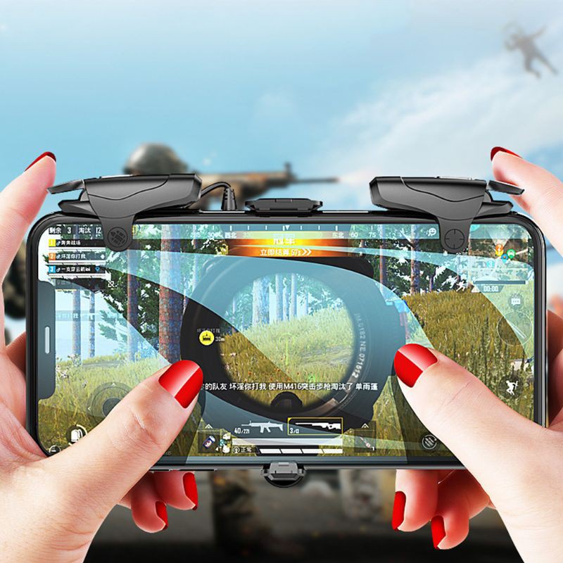 HSV PUBG Mobile Phone Controller Auto High Frequency Click Gaming Triggers Gamepad Joystick for Cellphones