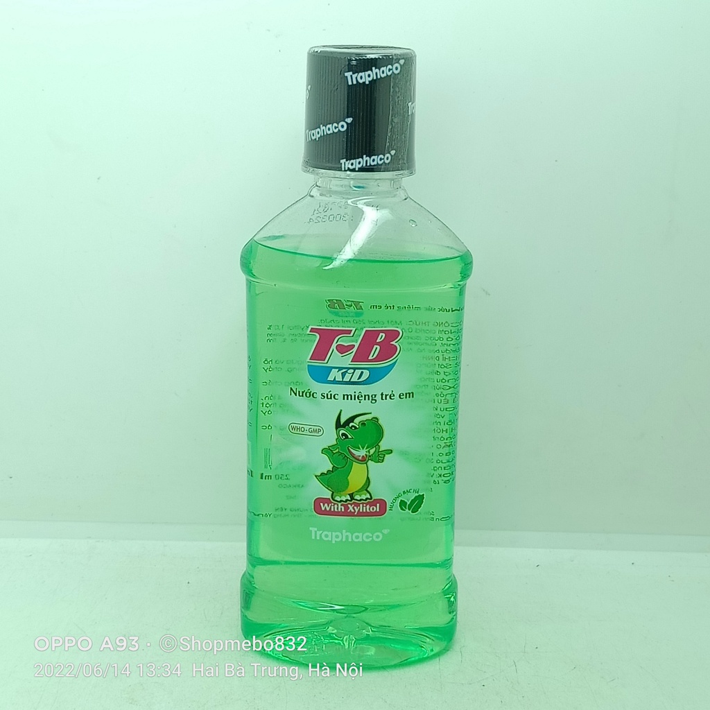 Nước súc miệng TB kid trẻ em chai 250ml