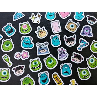 Bộ 40 sticker hoạt hình Công ty quái vật Monster inc đáng yêu - LLD091 (Ảnh thật shop tự chụp)