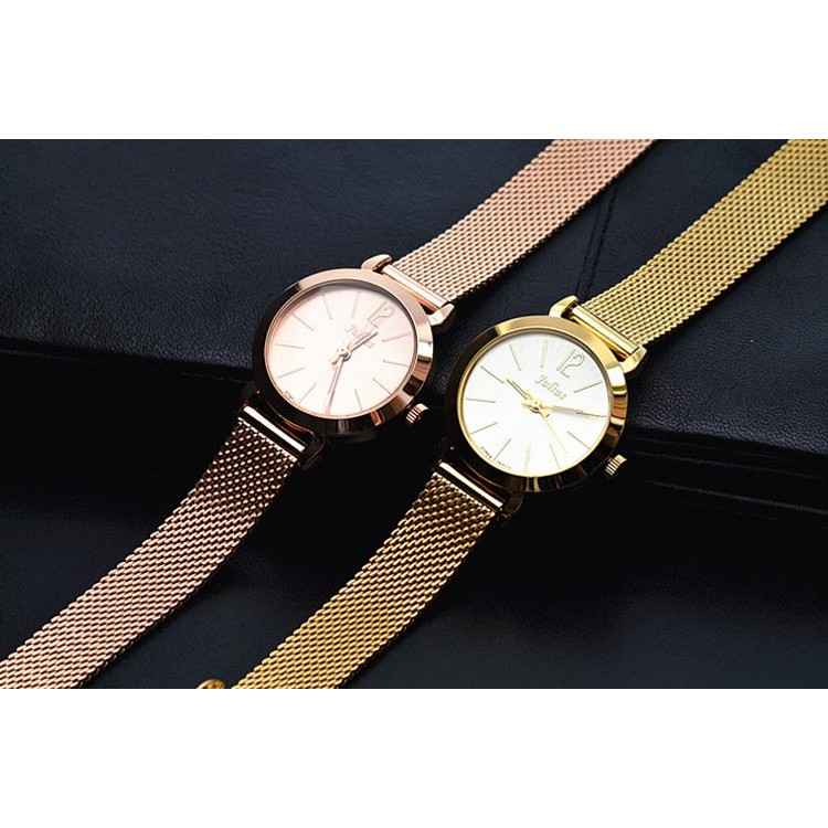 Đồng hồ nữ JULIUS Ja-732 vàng tặng 01 đồng hồ nam dây da | BigBuy360 - bigbuy360.vn