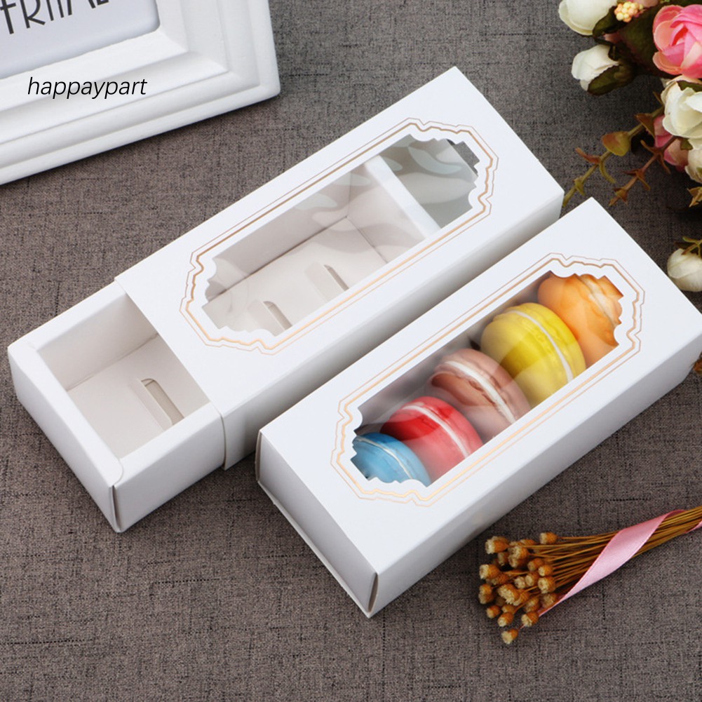 Set 10 Hộp Nhựa Trong Suốt Đựng Bánh Macaron