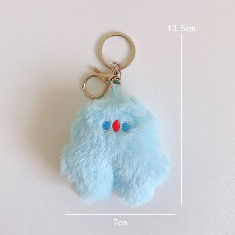 Móc Khóa Hình Quái Vật Nhồi Bông Đáng Yêu Nhiều Màu Sắc