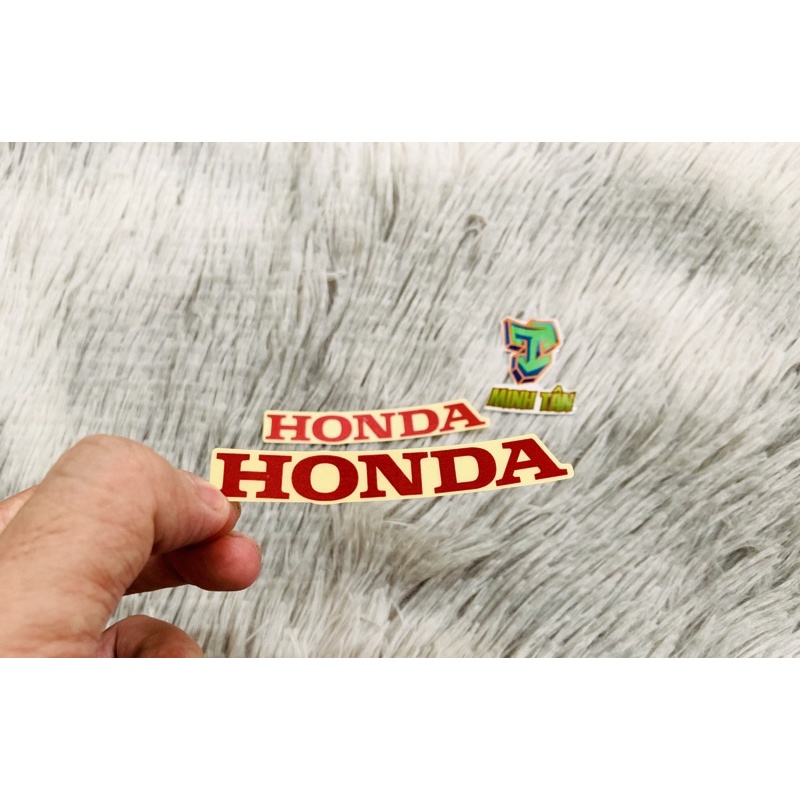 Tem zin honda cong Đỏ, Đen và Bạc, dán cho mặt nạ Sh, Vision