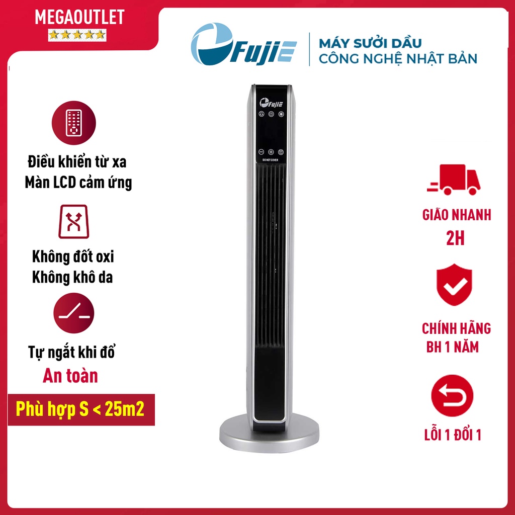 Máy sưởi gốm không khô da nhập khẩu FUJIE, máy sưởi ấm điện mini tiết kiệm điện không đốt oxy, tự ngắt an toàn