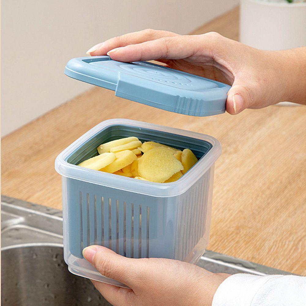 Hộp Đựng Trái Cây Hai Tầng Mini Có Nắp Đậy Và Khay Đựng