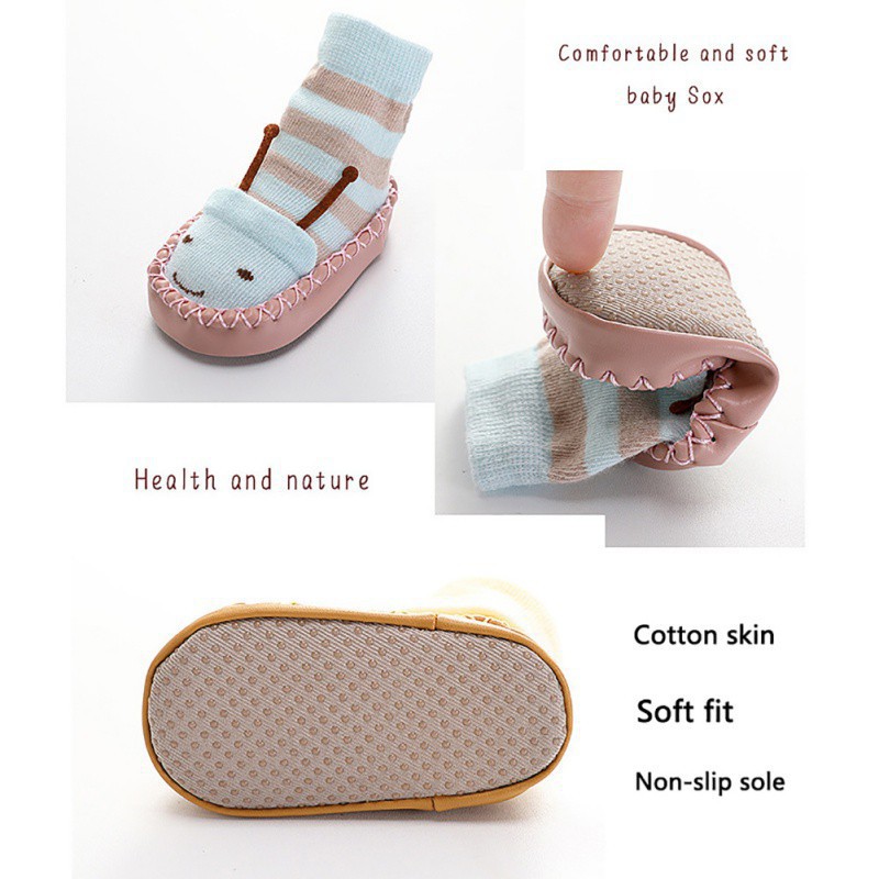 Vớ Làm Từ Chất Liệu Cotton Đế Mềm Chống Trượt Dành Cho Bé