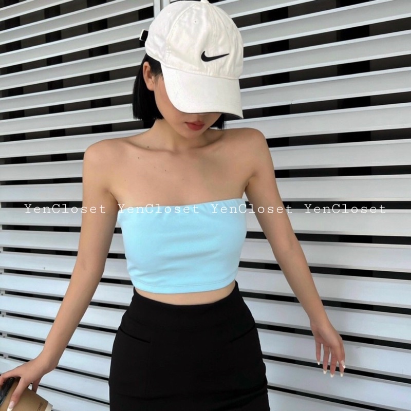 hình chụp thật YenCloset - Áo ống croptop vải siêu xịn