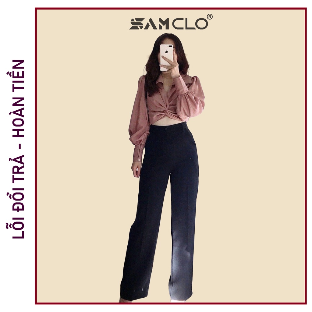 Quần tây đi học nữ SAM CLO dáng cao ỐNG SUÔNG