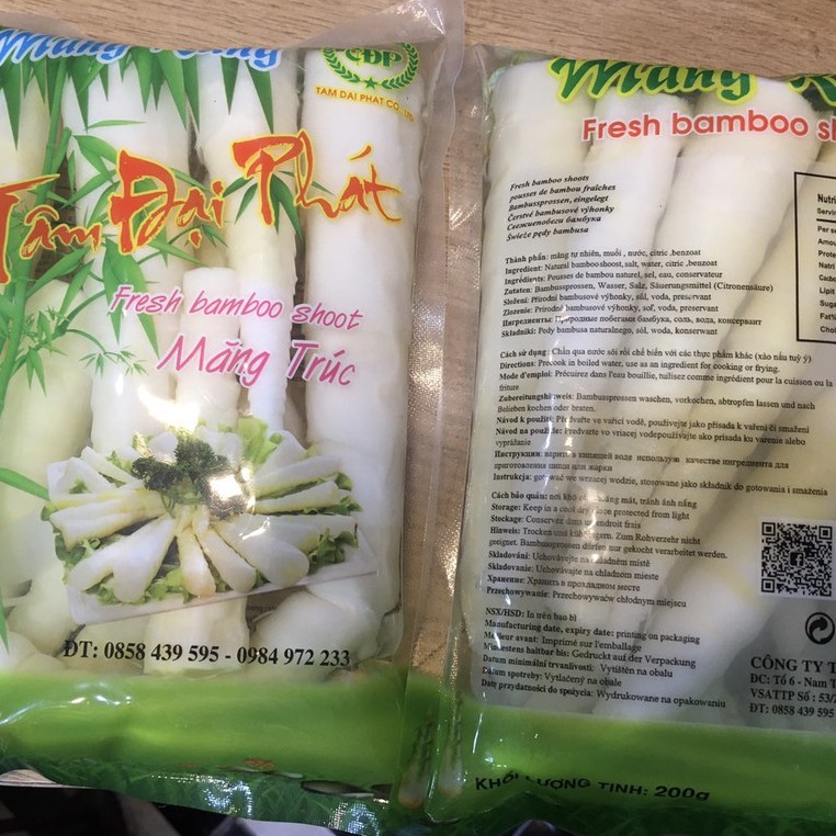 1 thùng 40 gói măng trúc nhỡ Tâm Đại Phát đặc sản Tây Bắc