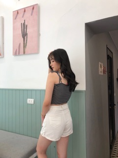 Áo 2 dây crotop kẻ đẹp