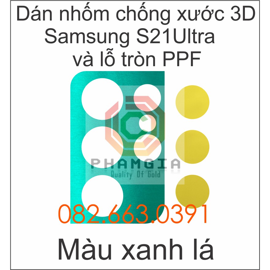 Dán decal nhôm chống xước camera Samsung S21 Ultra