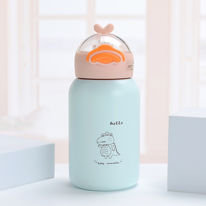 Bình đựng nước con vịt cho bé cute dễ thương dễ dàng mang đi để balo tiện lợi, bình uống nước sữa dành cho bé mẫu giáo